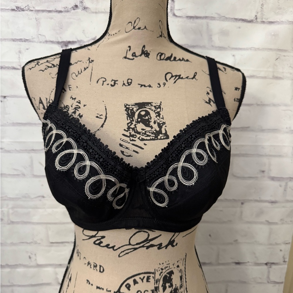 Parfait USA plus Size 40DD Saffron Padded Bra Style 2901 Black Underwire Sexy‎